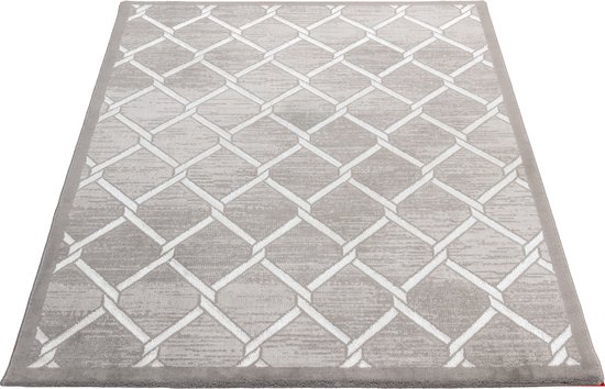 SEHRAZAT Vloerkleed- Laagpolig vloerkleed, grijs tapijt, 160X230 cm