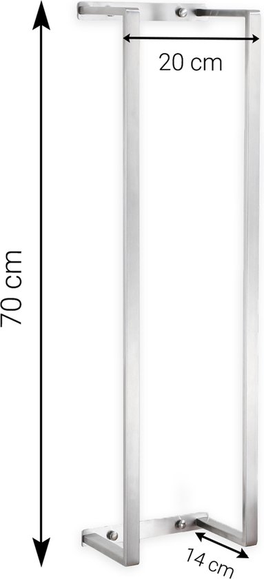 VDN Stainless Handdoekrek - Handdoekrek badkamer - RVS - Handdoekenrek - Handdoekhouder