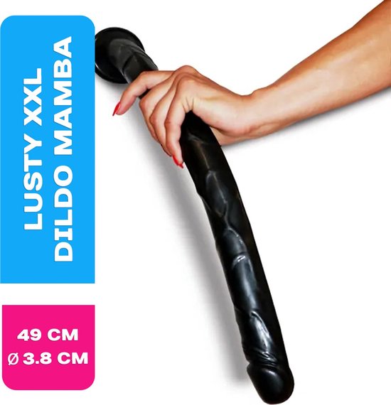 Lusty XXL Dildo Mamba 49 x 3,8 cm - Extreem lange Dildo - Met Zuignap - Seksspeeltjes - Sex Toys - Anaal Dildo - Anal Toys