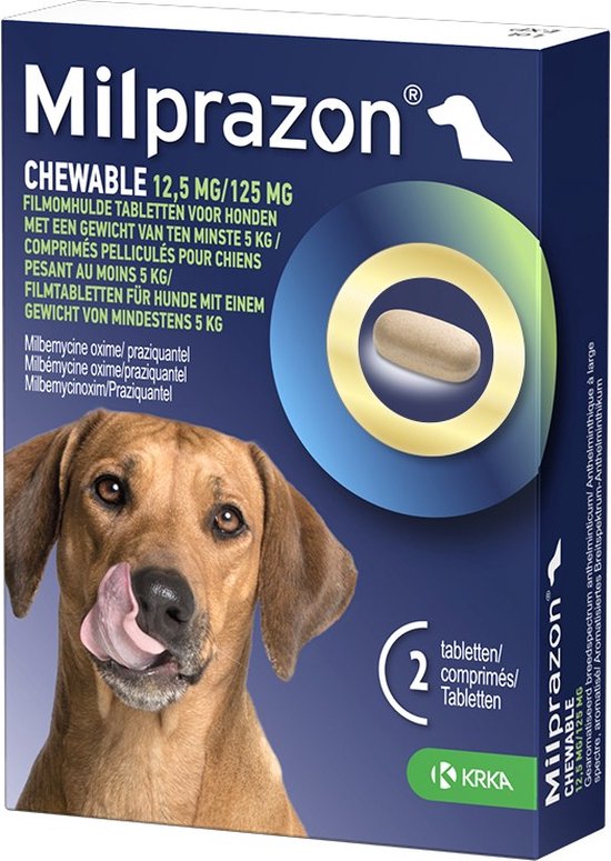 Milprazon Ontworming Kauwtabletten Hond vanaf 5 kg 2 stuks