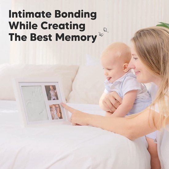 Baby Fotolijsten - Baby Art - Klei Afdruk Baby Voet en Hand - Babyshower - Wit van Baby Art — afbeelding 4