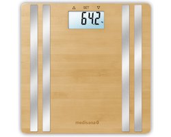 Medisana BS 550 Connect Digitale personenweegschaal Weegbereik (max.): 180 kg Bamboe Met Bluetooth