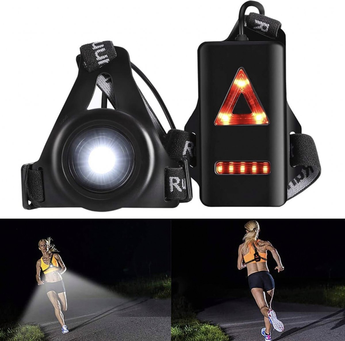 Lumières de gilet de course pour coureurs Gilet réfléchissant Accessoires  de running de nuit