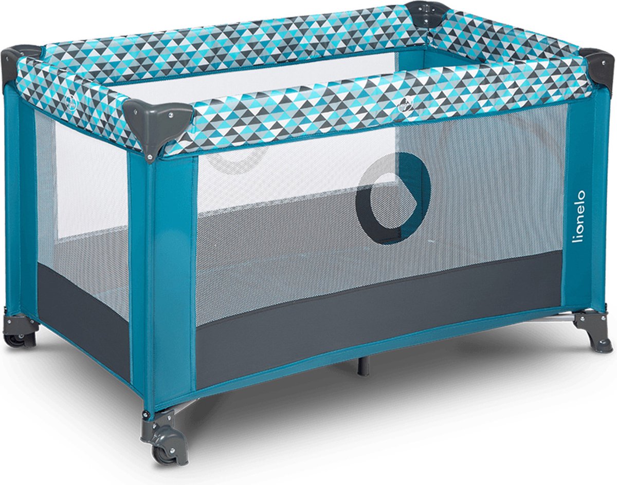 Campingbedje 3 in 1 - Baby Bed / Inklapbare Box / Reisbedje - 60x120 cm - 0-36 maanden / tot 15 kg - MET comfort MATRAS - Zij-ingang met rits - Wielen - Transporttas - Lionelo Stefi Babybed Babybox Ledikant thumbnail 2