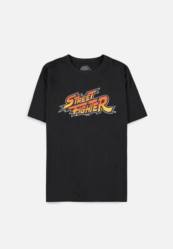 Street Fighter Heren Tshirt Logo Zwart