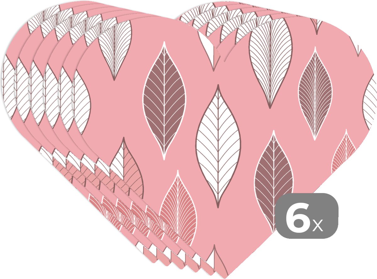 Set De 4 Napperons En Verre Gravé – Motif Feuilles – Modernes Et Transparents