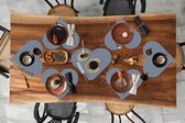 Onderleggers - Placemats - Placemats hartje - Japan - Blauw - Wit - Patronen - 10 stuks