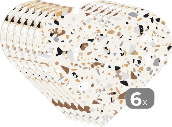 Placemats 1 eettafel placemats witte panter antislip PVC