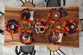 Sets de table ronds - Dessous de verre - Napperons de table ronds - Dormir - Chat - Motifs - 8 pièces