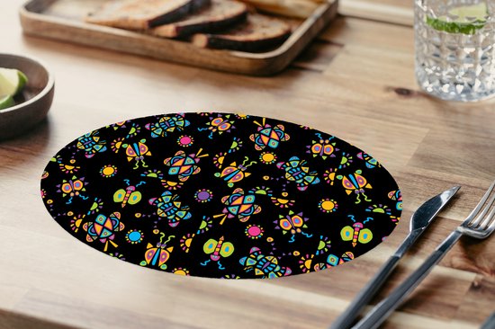Napperons de table ovales - Sets de table - Sets de table ovales - Papillon - Motif - Insectes - 10 pièces