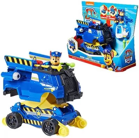 PAW Patrol - Transformerende Chase Rise'n'Rescue-speelgoedvoertuig met actiefiguren en accessoires - PAW Patrol