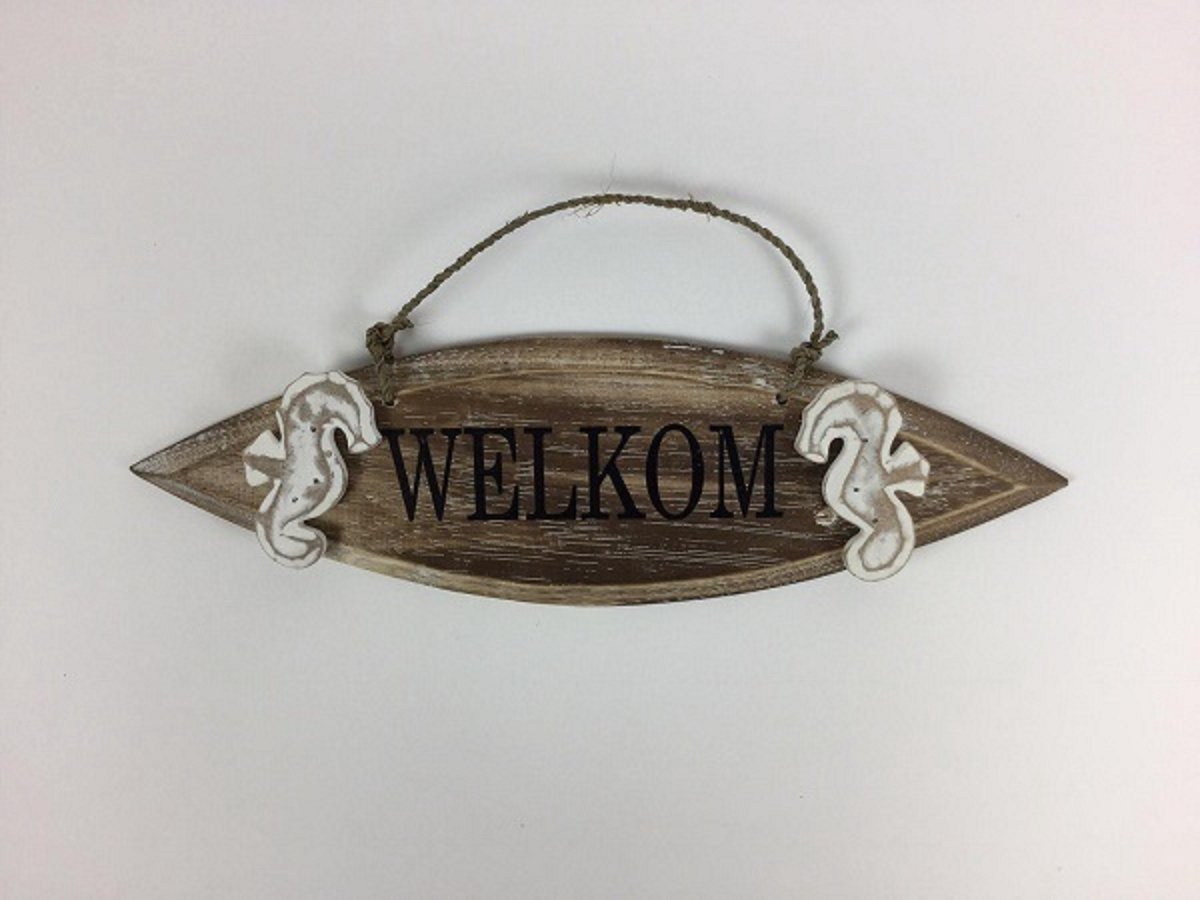 Surfplank 11x36 cm Welkom