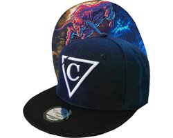 Capiche® Snapback Pet Heren – Buffalo – Donkerblauw & Zwart – Verstelbaar met Druksluiting – Sportcap – Baseball Cap – Mannen Cap