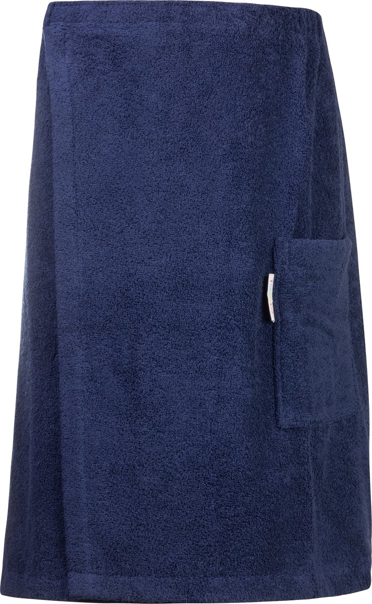 ARTG® Towelzz - Sauna Kilt - Heren - met klittenband - Donkerblauw - French Navy - (tot 135 cm heupomvang)