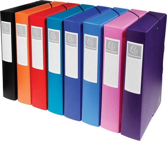 EXACOMPTA Boite de classement Exabox dos 25mm Polypropylène 7/10e Opak - A4. - Rose - Boites de Rangementfavorable à acheter dans notre magasin