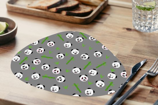 Set de table bio - Napperons de table bio - Sets de table - Panda - Bamboe - Design - 10 pièces