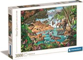 Clementoni Puzzles pour adultes - Point d'eau africain, Puzzle 3000 pièces, 14-99 ans - 33551
