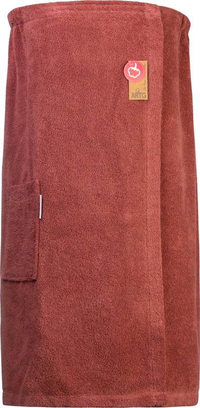 ARTG® Towelzz - Sauna Kilt - Dames - met Klittenband - Donker Rose - Old Pink - ( Borstomvang tot 150 cm )