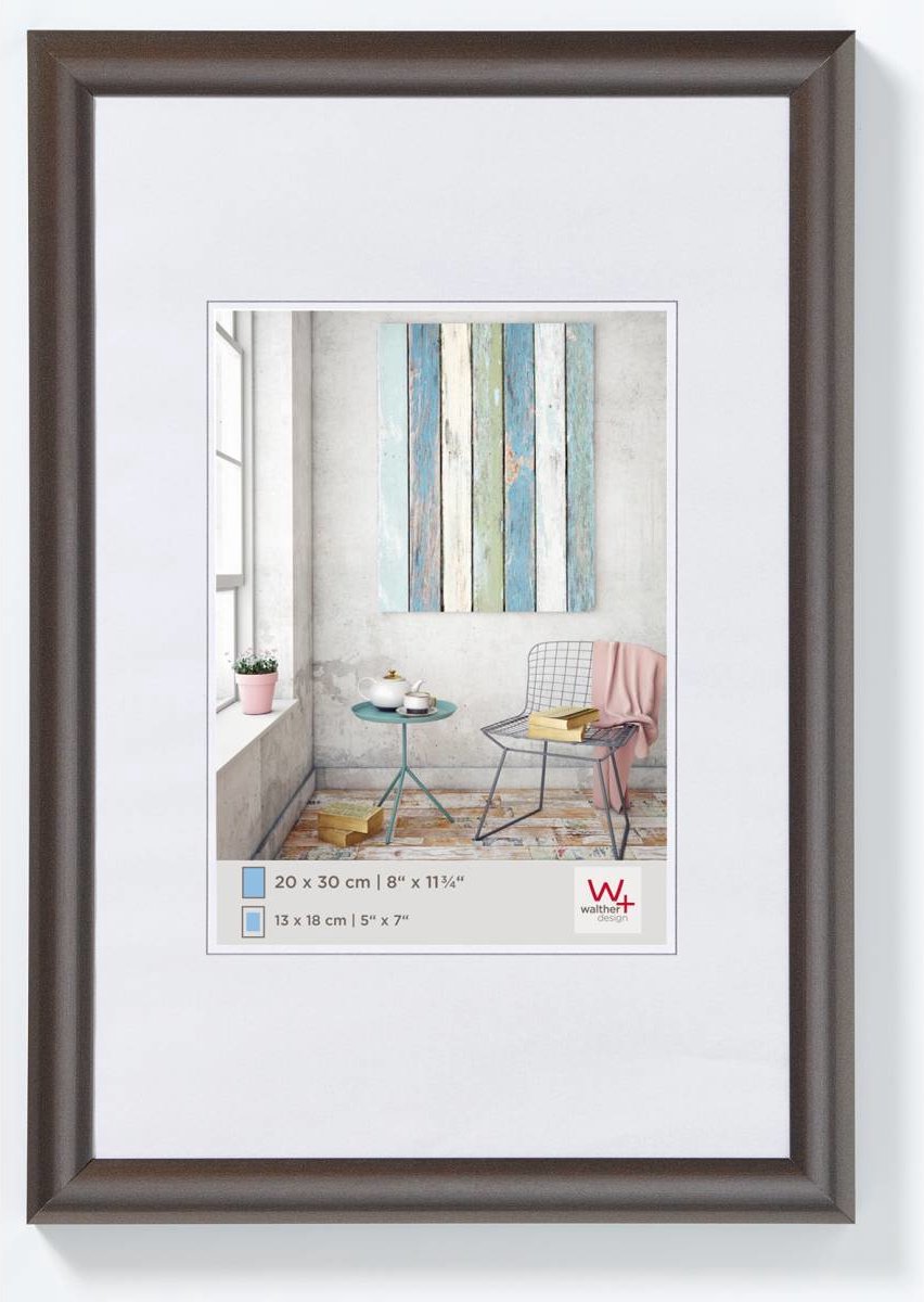 Walther Trendstyle - Kunststof lijst - Fotoformaat 10x15 cm - Staal