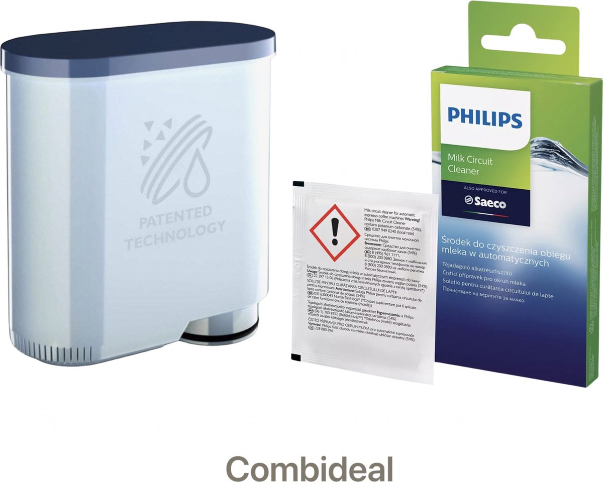 Philips - Saeco - Aquaclean waterfilter + Milk circuit cleaner ...