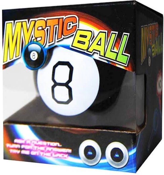 Afbeelding van het spel Mystic Magic 8 Ball - Toekomst Voorspel Bal - Vragenspel - Geeft Antwoord Op Al Je Levensvragen - Biljartbal Design - Zwart