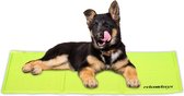 Relaxdays koelmat hond - koelkussen kat - groene koeldeken dieren - verkoelende mat puppy - 50 x 90 cm