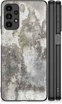 Telefoon Hoesje Geschikt voor Samsung Galaxy A13 4G Hoesje met Zwarte rand Beton