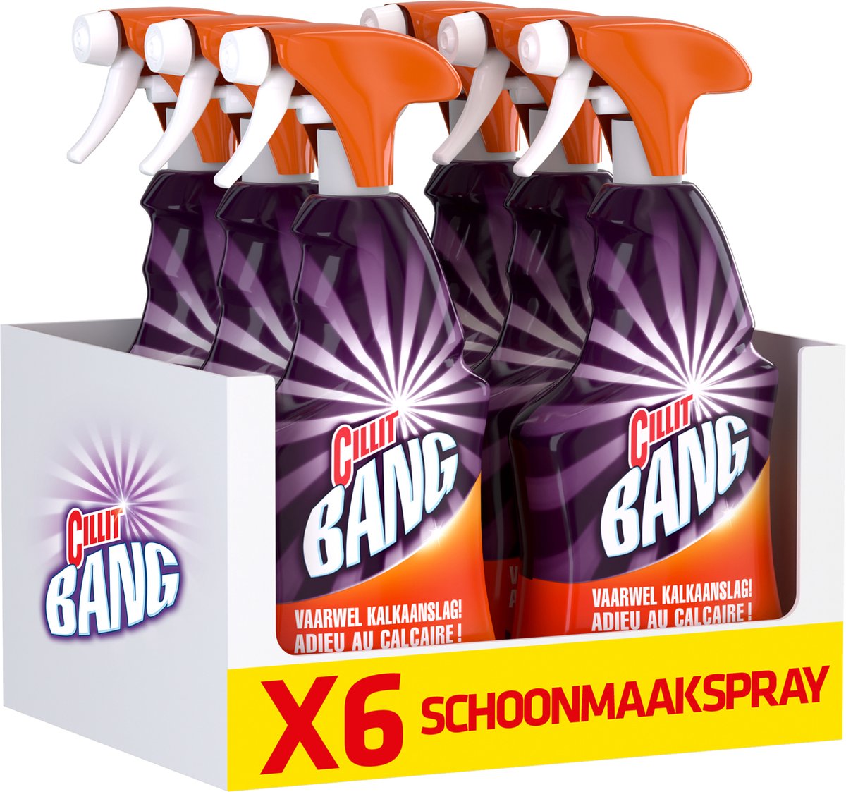 Cillit Bang Schoonmaakspray -  Kalk & Glans - 6 X 750ml Voordeelverpakking