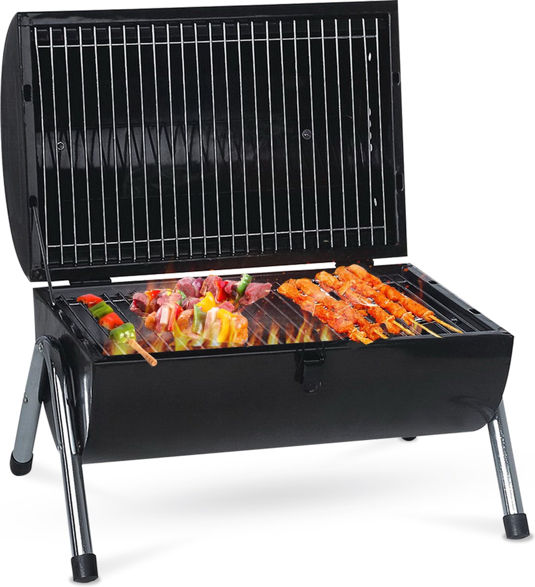 MaxxGarden Houtskool Barbecue - Grilloppervlak (LxB) 38 x 52 cm - Met Dubbel Grill Vlak - Zwart - MaxxGarden