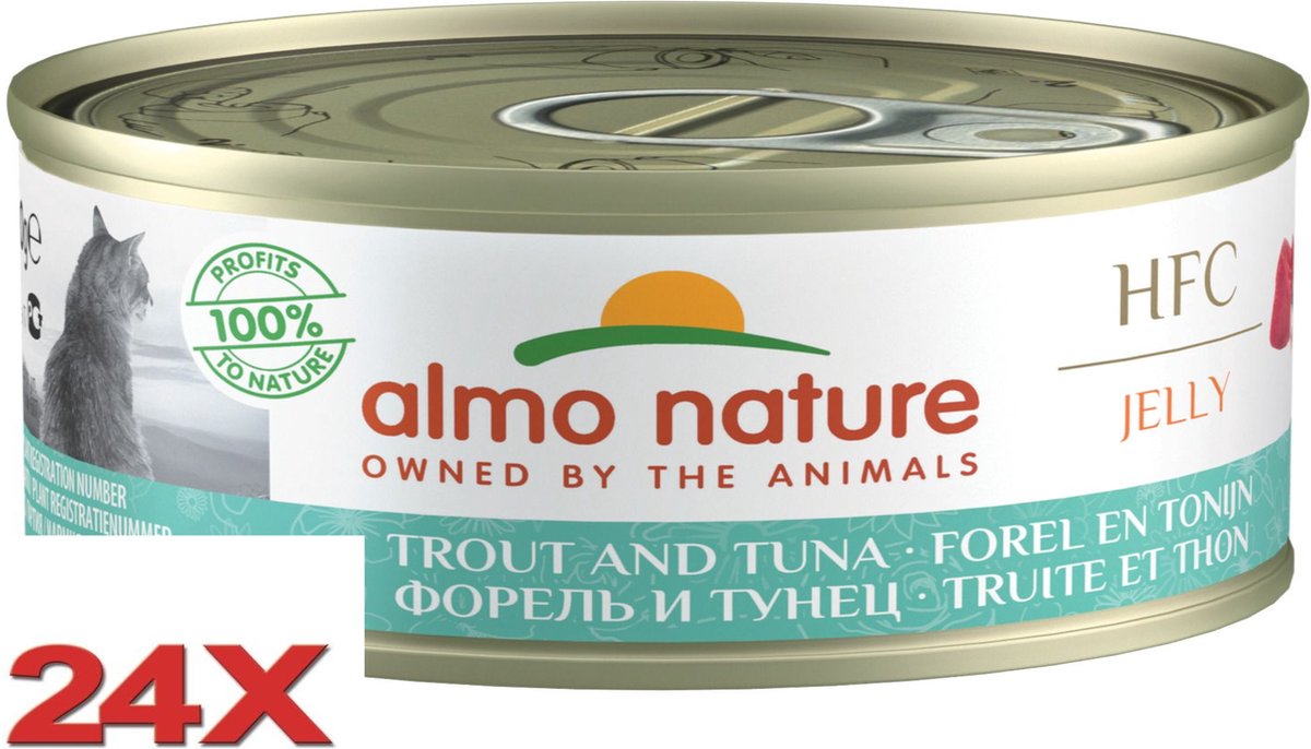 Almo Nature Almo Nature HFC - Kattenvoer - Jelly Forel & Tonijn - 24x70g