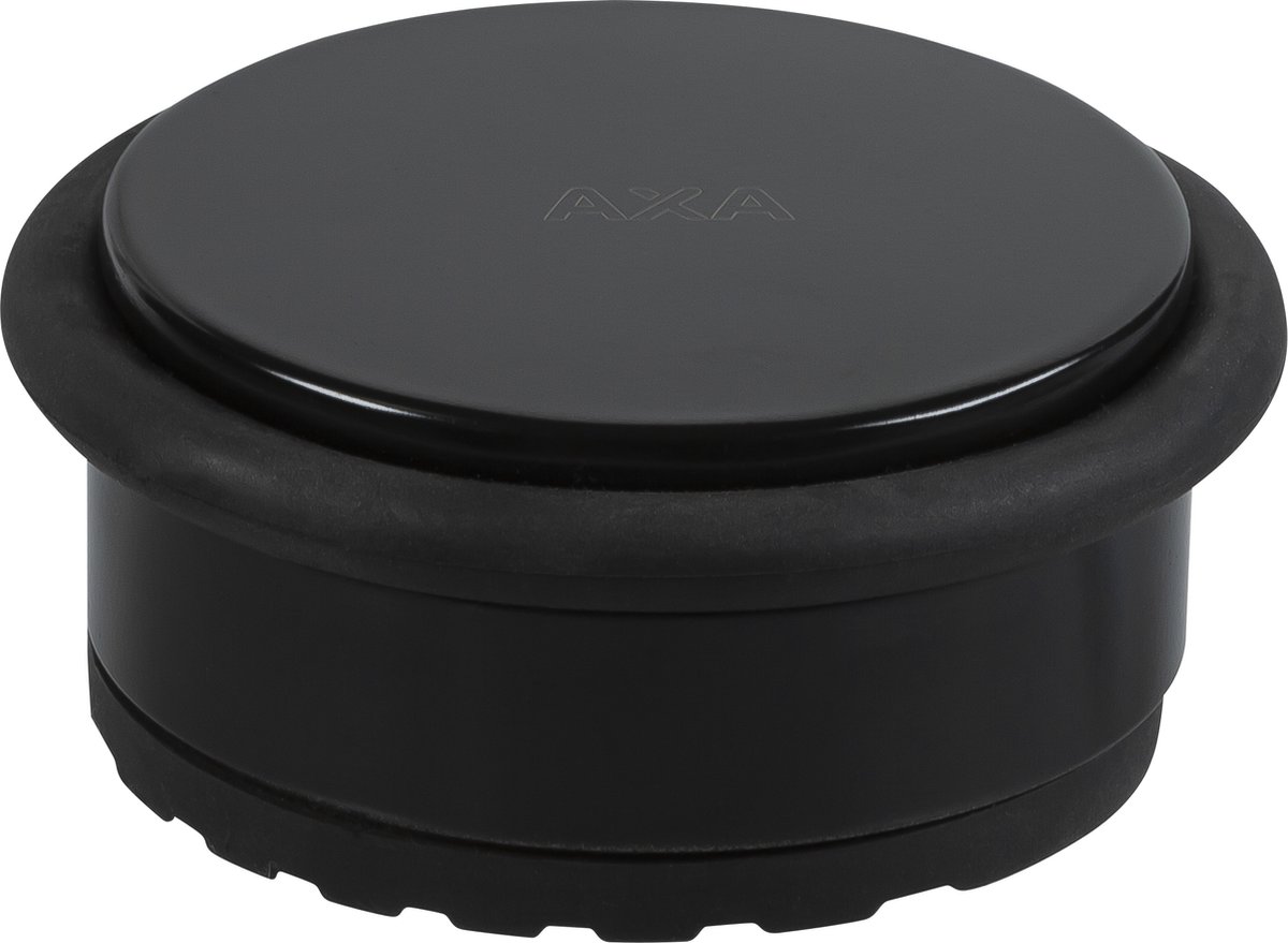 AXA Deurstopper (model FS90) Mat zwart RVS met rubber: Losstaand, geen vaste montage.