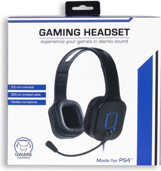 Qware - Gaming - stereo - koptelefoon - hoofdtelefoon - headset - Playstation 4 -... |