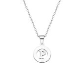 Collier Chaîne Argenté 46 Cm Avec Pendentif Lettre P Strass – Neuf Sans Emballage – Marque Générique