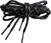 Schoenveter Lacy - zwart-grijs 110cm lang x4mm breed