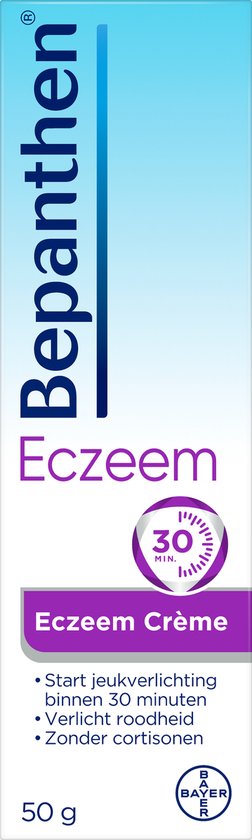 Bepanthen Eczeem Crème verlicht jeuk en roodheid bij mild tot matig eczeem, 50 gram