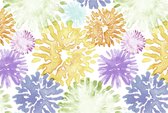 Placemats floral Splash - Anti slip - Set van zes stuks