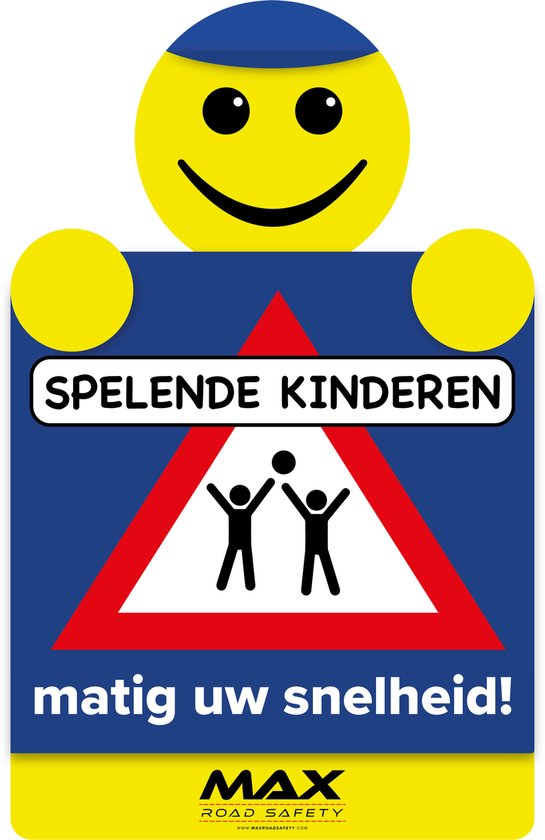Max verkeerspoppetje "Spelende kinderen" - bord M