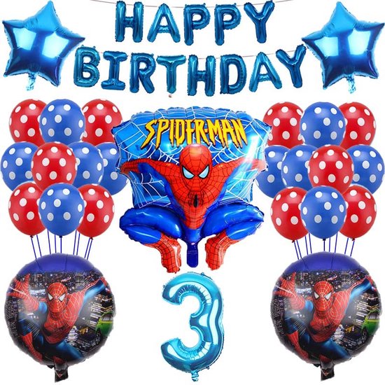 Décoration Spiderman décoration fête d'anniversaire paquet 38 pièces XL