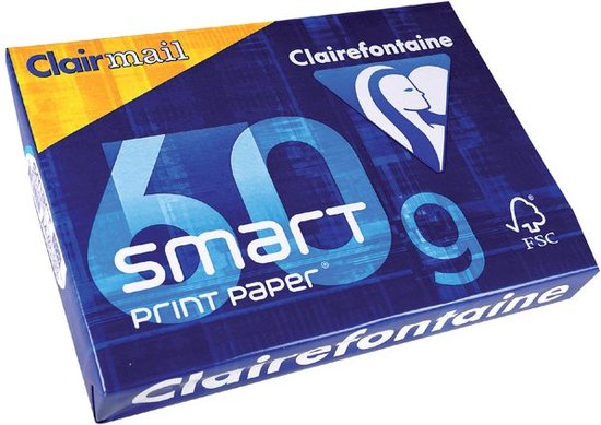 Economie lijden schaal Clairefontaine Smart Printing printpapier formaat A4 60 g pak van 500 vel |  bol.com