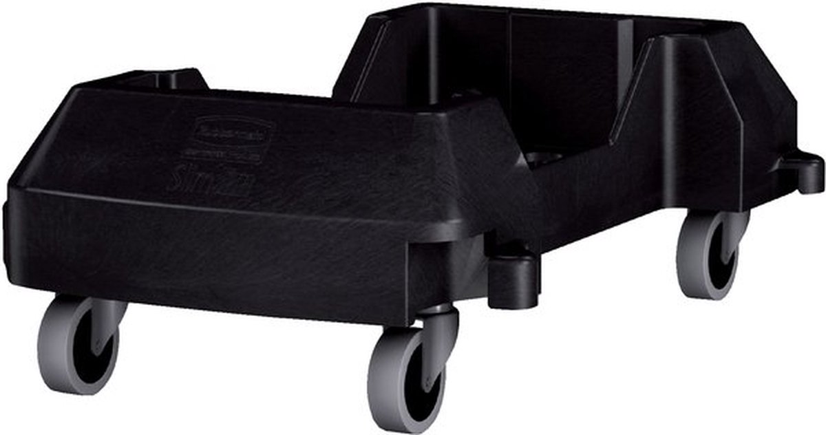 Rubbermaid Afvalbak Rijdend Onderstel - Slim Jim - Zwart