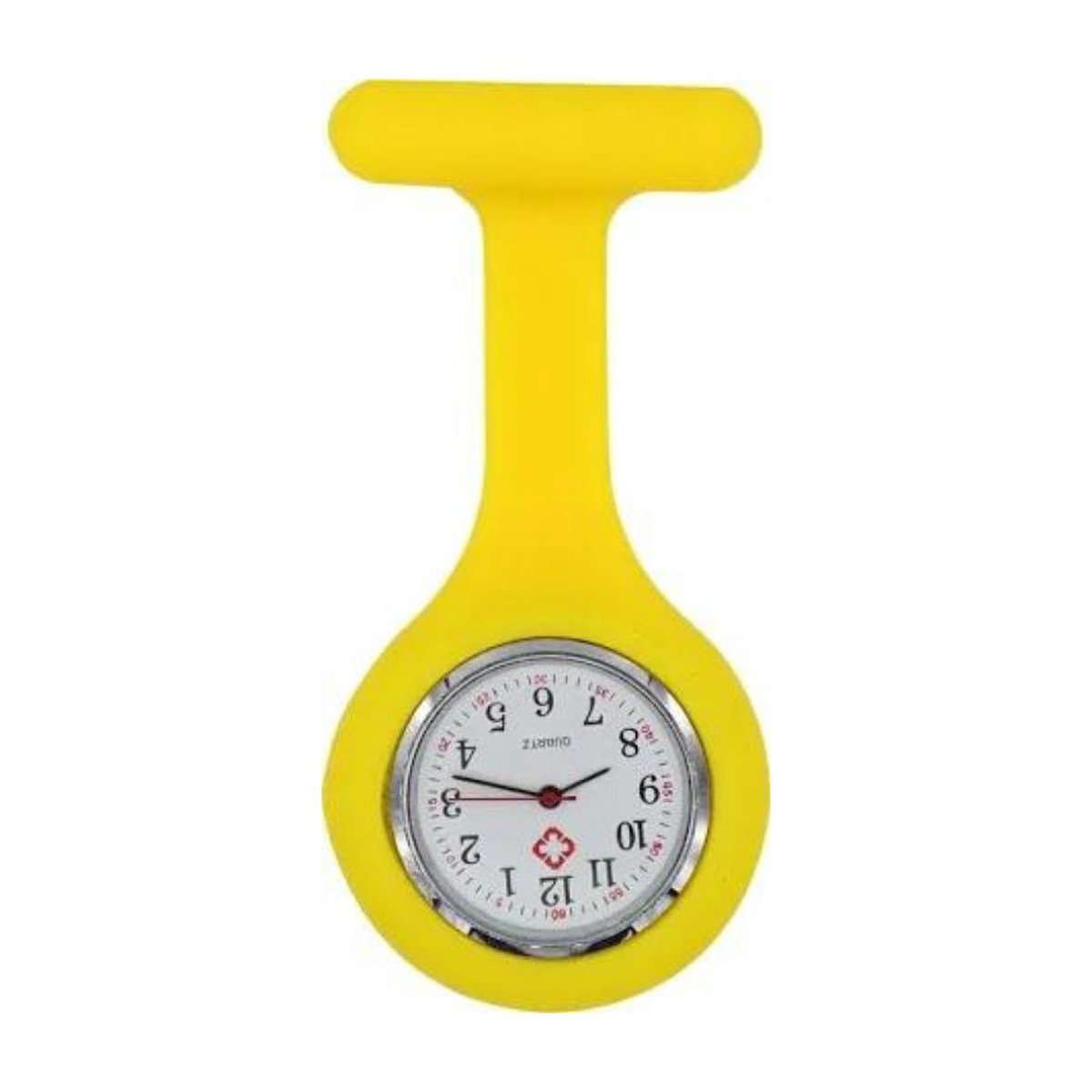 Jouw medische shop™ - nurse watch - verpleegsterhorloge - zusterhorloge - horloge - siliconen - yellow - geel