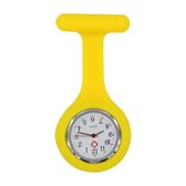Jouw medische shop™ - nurse watch - verpleegsterhorloge - zusterhorloge - horloge - siliconen - yellow - geel