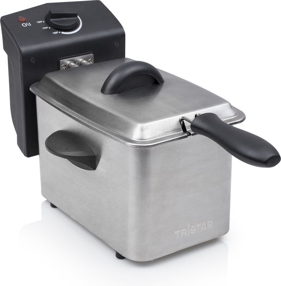 Tristar Friteuse FR-6919 - Frituurpan Klein - Deep Fryer 2 liter - 800W - Camping Friteuse - RVS
