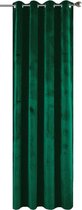 Verduisterend Gordijn van hoge kwaliteit Fluweel – kant en klaar - gordijn - Fles Groen kleur Curtains - Met Ringen - 135x250 cm