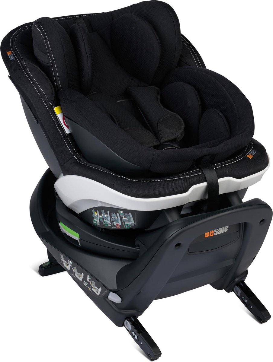 BeSafe iZi Turn B i-Size - 90° en 360° draaibaar autostoeltje - baby peuter - van 0 maanden tot 4 jaar - Car Interior Black