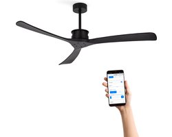 CREATE - Plafondventilator 40W silent XL Ø152 cm - Zomer/Winter Functie - 6 snelheden - Motor DC - Programmable 1-4H - WIND LARGE