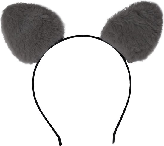 Jessidress® Haarband Haar diadeem met hazen oren  Diademen - Grijs