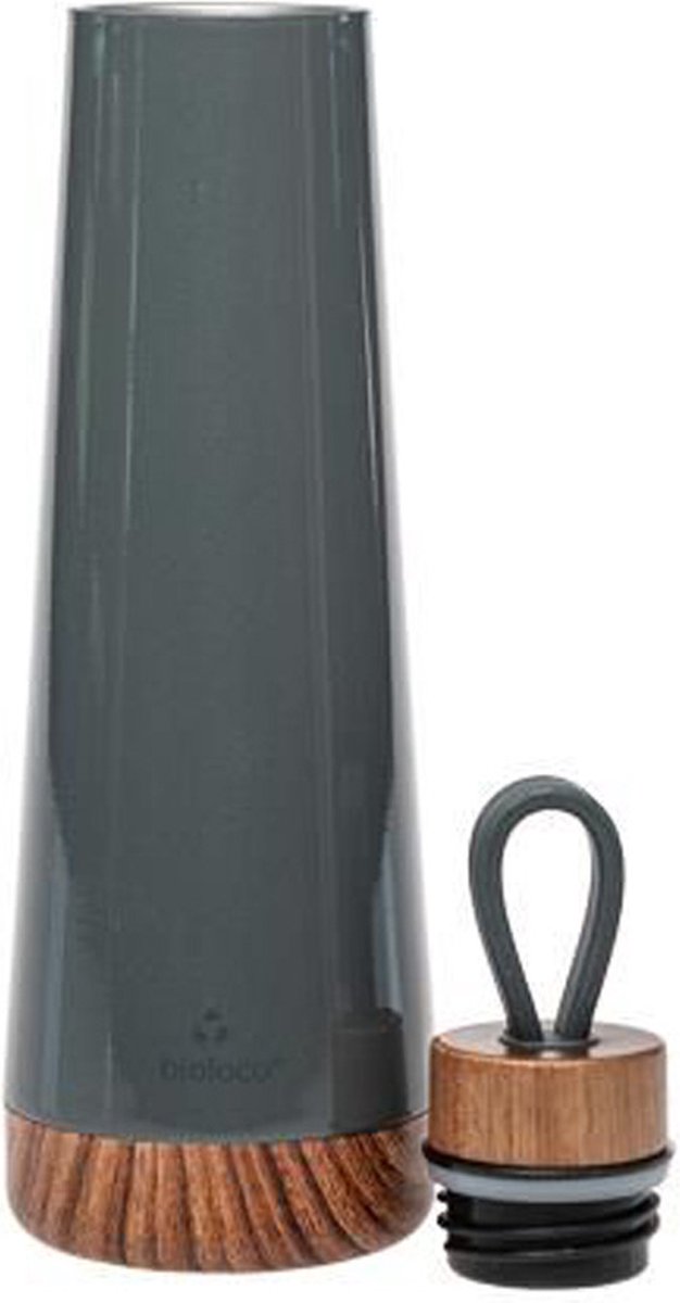 Bioloco RVS Drinkfles Thermo - Loop - Nachtgrijs - 500ml | bol.com