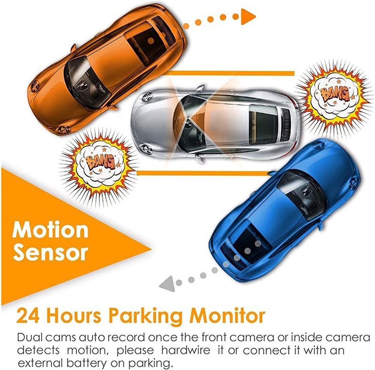 DrPhone DC11 Auto Dashcam Voor en Achter – Full HD 1080P - Nachtzicht – Bewegingsdetectie - 170 ° GROOTHOEK LENS - Zwart – foto 5