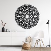 Wanddecoratie | Mandala | Metal - Wall Art | Muurdecoratie | Woonkamer |Zwart| 58x58cm